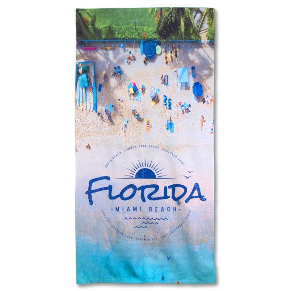 Full color printed custom beach towel